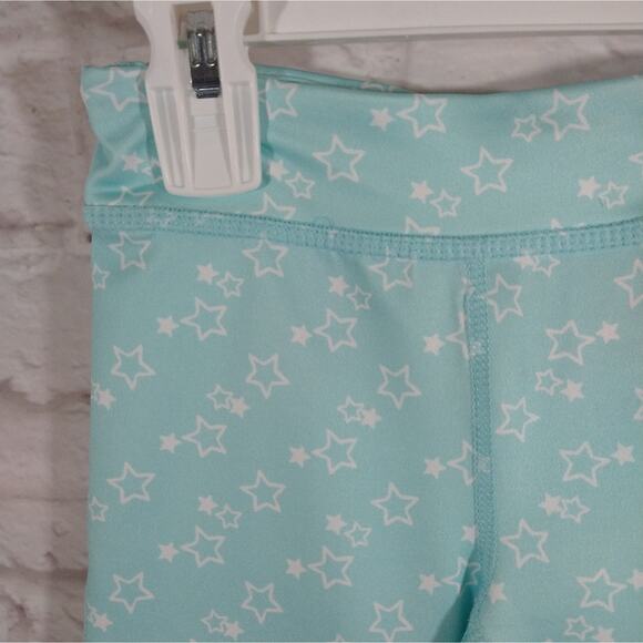 Ideology Toddler Girls Turquoise Blue White Star Power 7/8 Leggings NWT Size 3T - Picture 2 of 8